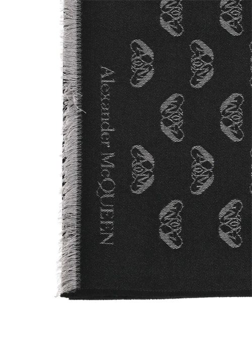 Scarf with Ascending/Descendant Seal Logo for Men. Alexander McQueen | 7802994617Q1061